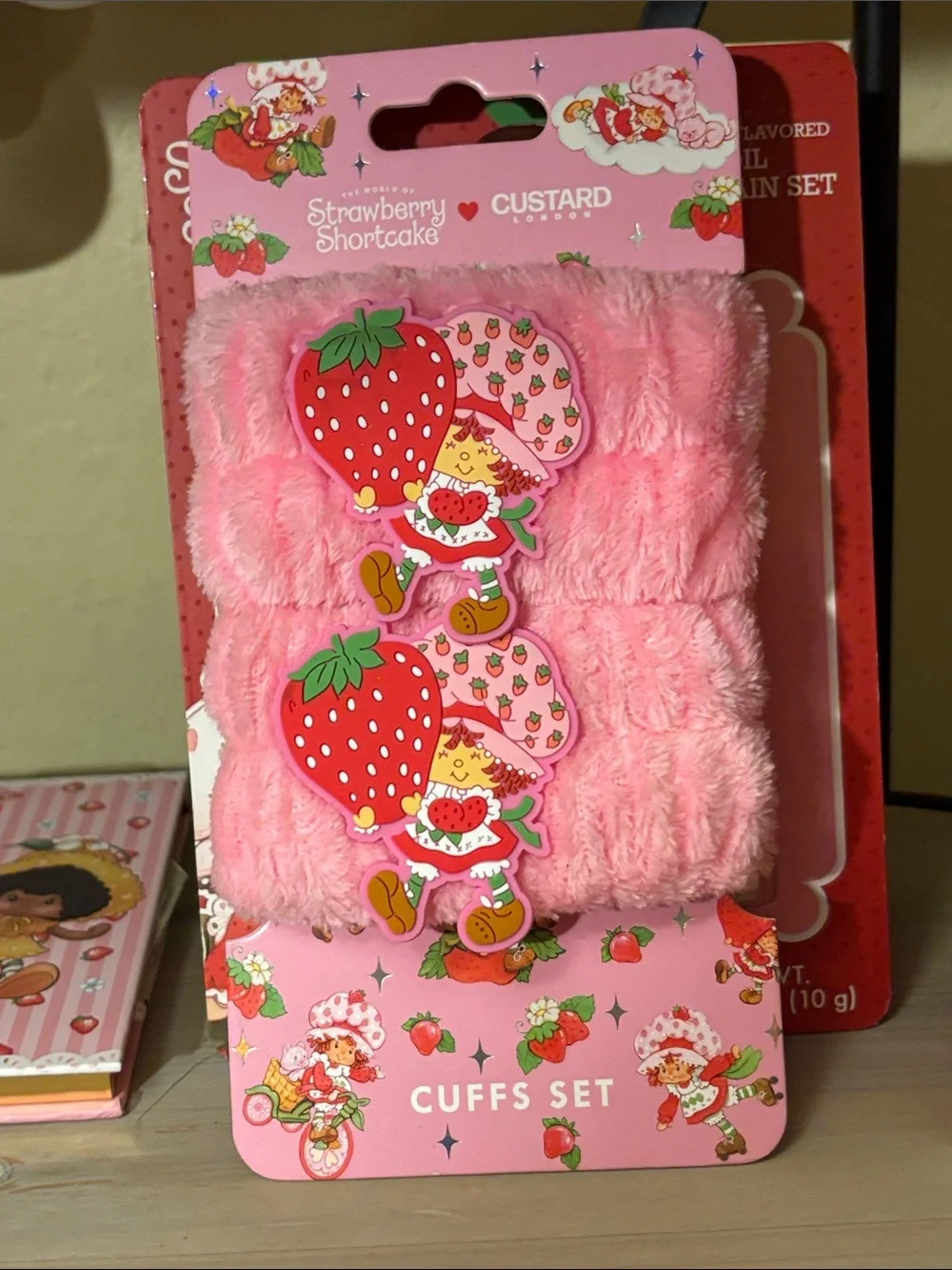 Strawberry Shortcake Plush Spa Wrist Cuff Set